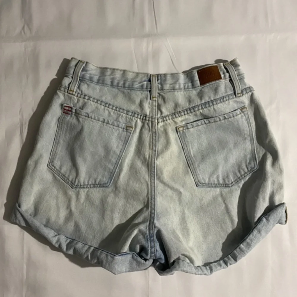 BDG Urban Outfitters High Waisted Light Wash Mom Jean Shorts